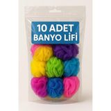 CetKing 10 Adet Banyo Lifi Vücut Kesesi Top Lif