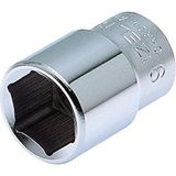 CetKing 1110060017 17 mm 3/8" Altı Köşe Lokma Anahtar, Krom, 17 mm