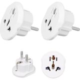 CetKing 2 Adet Evrensel Uluslararası Priz Fiş Adaptör Çevirici 16A 250V Seyahat Fişi Dönüştürücü Adaptörü, 200'DEN Fazla Ülkede Abd/avustralya/uk, Ce Sertifikalı