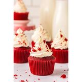 CetKing 200 Adet Büyük Boy Kırmızı Muffin Kek Kalıbı, Cupcake Kağıdı, Browine Kalıbı 50X40 mm