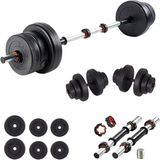 CetKing 22 kg Multifonksiyonel Halter ve Dambıl Seti - Ağırlık Fitness