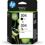 CetKing 304 (3JB05AE) Multipack Orijinal Yazıcı Kartuşları 1x Siyah, 1x Renk Hp Deskjet 26XX, 37XX, Envy 50XX, 2 Sayı (1'li Paket), 120 Sayfa (Siyah)