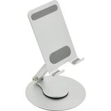 CetKing 360° Döner Telefon Tablet Standı – Ipad, Iphone, Android ve Tüm Cihazlarla Uyumlu Ayarlanabilir Masaüstü Tutucu | Yüksek Stabilite, Çok Açılı Görüntüleme Gümüş