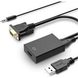 CetKing 4310 VGA To HDMI Laptop Pc Çevirici Dönüştürücü Adaptör Kablosu