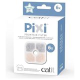 CetKing 43722 Pixi Yedek Filtre, Catit Pixi Su Çeşmesi Için Içme Çeşmesi Filtresi, 6'lı Paket