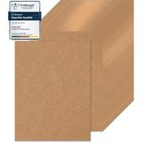 CetKing 50 Adet A4 Kraft Kağıdı 21 x 29,7 cm 200 G/m² Yazdırılabilir Kraft Karton A4 Kendin Yap Boş Kartlar, Düğün Davetiyeleri, Şükran Günü Kartları