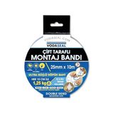 CetKing 53.01.021 Çift Taraflı Montaj Bandı, 25X10