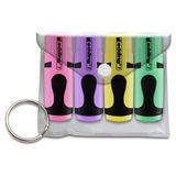 CetKing 7 Mini Fosforlu Kalem 4'lü Set Pastel Karışık