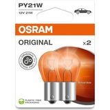 CetKing 7507 PY21 W Sinyal Lambası, Flaş Işığı Double Blister Turuncu 7507-02B