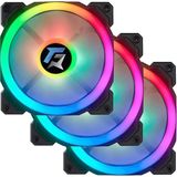CetKing 7r Pro Seri (3'lü Set) Rainbow Ledli Sessiz 120MM 12CM Kasa Fanı