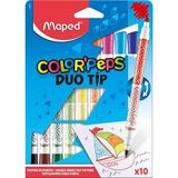 CetKing 849010 Color Peps Duo 10 Renk Keçeli Kalem
