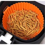 CetKing Airfryer Silikon Pişirme Kabı 20X5 cm Bpa Içermez Airfryer Pişirme Kağıdı, Yapışmaz Kolay Temizlenir, Silikon Pişirme Kalıbı (Turuncu)