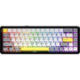 CetKing Ajazz AK680 Max%68 Manyetik Switch, 3000MAH Batarya 8000 Hz KABLOLU-1000 Hz Polling Rate Kablosuz Manyetik Klavye Rgb Arkadan Aydınlatmalı Özelleştirilebilir Tuşlar (AK680 Max - Siyah Sarı)
