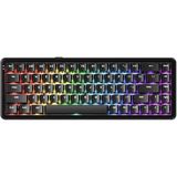 CetKing Ajazz AK680 Max%68 Manyetik Switch, 3000MAH Batarya 8000 Hz KABLOLU-1000 Hz Polling Rate Kablosuz Manyetik Klavye Rgb Arkadan Aydınlatmalı Özelleştirilebilir Tuşlar (AK680 Max - Siyah)
