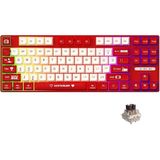 CetKing Ajazz AK870 Mc Kablolu Mekanik Oyun Klavyesi Kırmızı Klavye Brown Switch