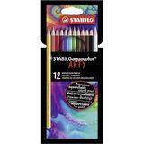 CetKing Aquacolor Arty - Kuru Boya Kalemi - 12'li Paket - Çeşitli Renkler