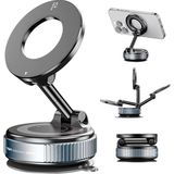 CetKing Araba Için 360° Ayarlanabilir Vakumlu Manyetik Telefon Tutucu, Katlanabilir, Mag-Safe Uyumlu, iPhone 12-16, Samsung, Pixel, Oneplus, Motorola, Nokia, Lg, Sony, Htc Vb.