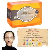 CetKing Asit & Zerdeçal Sabunu 140 gr 1 Adet Leke ve Sivilce Karşıtı Kojic Acid - Kolajen - Aha Bha - C Vitamini - Hyaluronic Acid - Shea Butter Yağı Içerikli Aydınlatıcı Sabun