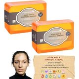 CetKing Asit & Zerdeçal Sabunu 2 Adet x 140 gr Leke ve Sivilce Karşıtı Kojic Acid - Kolajen - Aha Bha - C Vitamini - Hyaluronic Acid - Shea Butter Yağı Içerikli Aydınlatıcı Sabun
