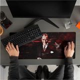 CetKing Atatürk Tasarımlı Ay Yıldız 70X30 Mousepad - Altın