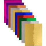 CetKing Aynalı Fon Kartonu A4 10 Renk 20X30 cm 1 Paket Okul Sınıf Dekoratif Pırıltılı Folyo Kağıt