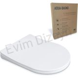 CetKing Bagno, Diamond Klozet Kapağı, Beyaz, Yavaş Kapanan, Pp