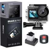 CetKing Brave 4 Pro Aksiyon Kamerası 4K Su Geçirmez Su Altı Kamerası 40 M - Ultra Hd 20MP 170° Geniş Açılı Wifi Spor Kamerası Çift Ekran, Dokunmatik Ekran, 5x Yakınlaştırma ve Montaj Setleri