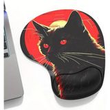 CetKing Cat Bilek Destekli Mouse Pad,baskılı Masa Pedi,ergonomik Rahat Konforlu Mouse Pad - Altın