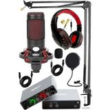 CetKing Central-Gr Pack-2 Stüdyo Kayıt Ekipmanları GLX-700GR Ses Kartı Cxn-30 Stüdyo Mikrofon