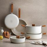 CetKing Ceramoni Seramik Wok Tava 28 Cm-Krem
