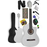 CetKing CG-395WH Beyaz Renk Kesik Klasik Gitar 4/4 Yetişkin Boy Sap Ayarlı Full Set