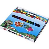 CetKing Color 12 Renk Üçgen Uzun Mum Boya (NC-2119)