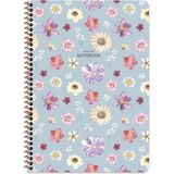 CetKing Color A4 Çizgili Defter Çiçek - Mavi