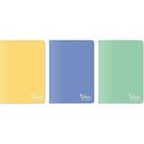 CetKing Colors A4 60 Yaprak Kareli Defter 3'lü Paket, Mor, Yeşil, Sarı