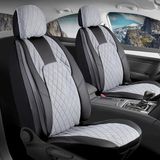 CetKing Corolla E210 2019-2024 ile Uyumlu Lüx Yarı Deri Oto Koltuk Kılıfı Ön Arka Takım Chester Füme