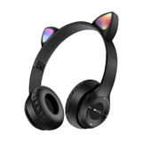Cetking ctkg Işıklı Renk Değiştiren Cat Kedi Kulaklık siyah gamer Kulaklığı P47m Kulaklık çocuk Y