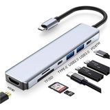 CetKing Daytona Aırsky HC-13C Macbook Uyumlu Type-C To 2* USB 3.0 Sd Tf 4K Hd 1080P HDMI Pd Kart Okuyucu Çevirici Hub Adaptör