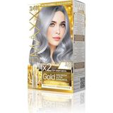 CetKing Deluxe Gold Serisi 24K Altın Parçacıklı Serum ile 1 Kutu 2 x 50 ml ve Geliştiriciler Saç Boyası (Füme Gri 0.01)