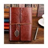 CetKing Desenli Kahverengi Deri Defter Dekoratif Hediyelik