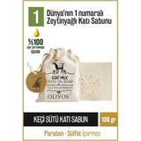 CetKing Doğal Keçi Sütü ve Zeytinyağlı Katı Sabun, Keçi Sütlü El Sabunu, Kese Hediyeli 150 gr (Keseli) (Keçi Sütlü)