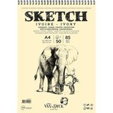 CetKing Dyck Skecth Çizim Blok A4 85GR Üstten Spiralli Defter