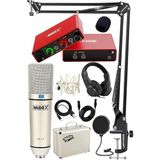 CetKing Ekipmanları Style Paket-3 Cx1 Mikrofon Ses Kartı Stüdyo Kayıt Seti