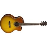 CetKing Elektro Akustik Gitar Jumbo Cutaway, Honey Burst, Elektro Klasik Gitar Umbo Hbs (Hone
