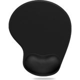 CetKing - Elips Bilek Destekli Mouse Pad | Konforlu, Kaymaz Taban, Ergonomik, Yumuşak, Ev,ofis (Siyah) - Altın