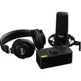 CetKing Evo Start Recording Bundle (Evo 4 Ses Kartı, Sr1 Geniş Diyaframlı Kondenser Mikrofon, SR2000 Kapalı Stüdyo Kulaklıkları, Mikrofon Shock Mountu ve Xlr Bağlantı Kablosu), Siyah