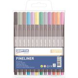 CetKing Fineliner 0.4mm Ince Uç Keçeli Kalem 12 Renk