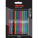 CetKing Fineliner, Ince Keçe Uçlu Kalem 0.4 Mm, 10'lu Paket, Karışık Renkler