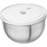 CetKing Fresh & Save Bowls Vakumlu Saklama Kabı, L, 24 Santimetre, Paslanmaz Çelik, Metalik Gri