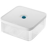 CetKing Fresh & Save Cube Vakumlu Saklama Kabı, L, 21 Santimetre, Şeffaf Akdeniz Mavisi