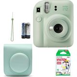 CetKing Fujifilm Mini 12 Fotoğraf Makinesi+Askı+Pil +10'lu Film+Çanta (Yeşil)